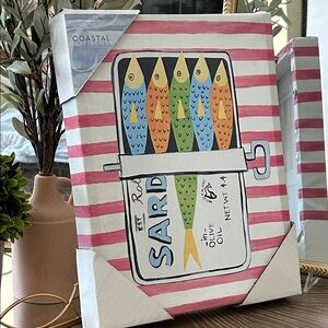 NEW! Vintage Inspired Italian Sardine Olive Oil Tinned Fish Retro Canvas Art